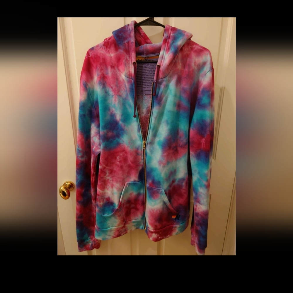 Never worn Aviator Nation XXL tie dye hoodie